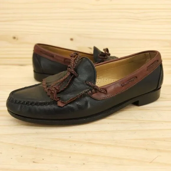 Allen Edmonds Woodstock Loafers Mens Size 9.5 D Two Tone Black Brown ALLEN EDMONDS  main image 2